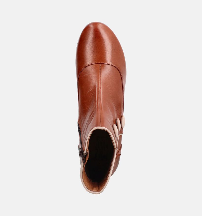 Miz Mooz Ferry Cognac Enkellaarzen met Hoge Hak voor dames (381360)