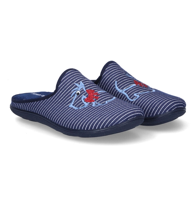 Hush Puppies Cacane Pantoufles en Bleu pour femmes (308850)