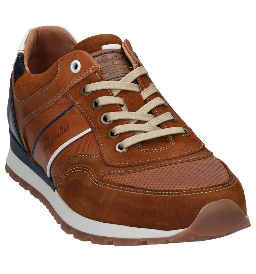 Australian Navarone Chaussures à lacets en Cognac en cuir (296009)