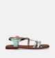 Oh My Sandals Sandales plates en Turquoise pour femmes (341918)