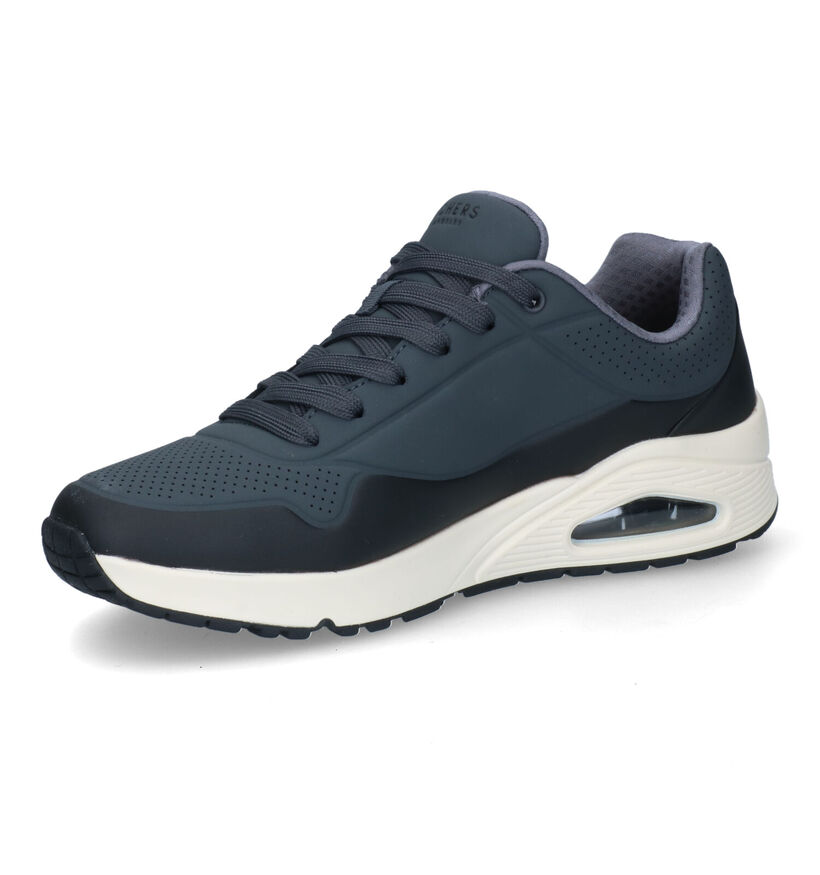 Skechers Uno Timeline Baskets en Noir en simili cuir (322938)