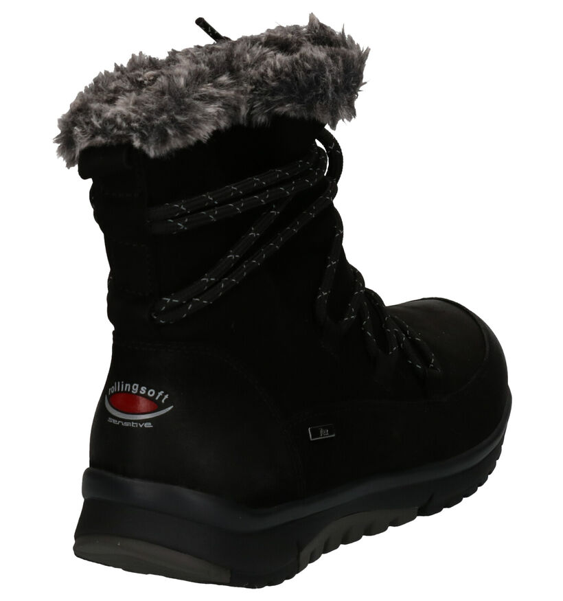 Gabor Rollingsoft Boots en Noir en daim (260193)