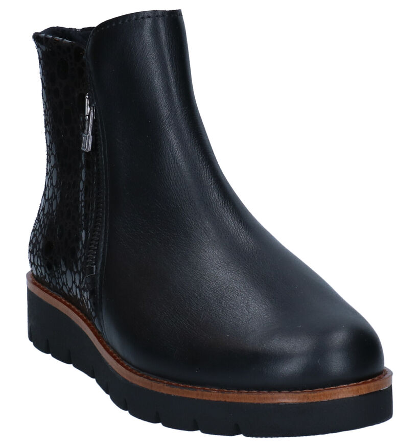 Solemade Zoe 58 Zwarte Enkellaarzen voor dames (331666) - geschikt voor steunzolen