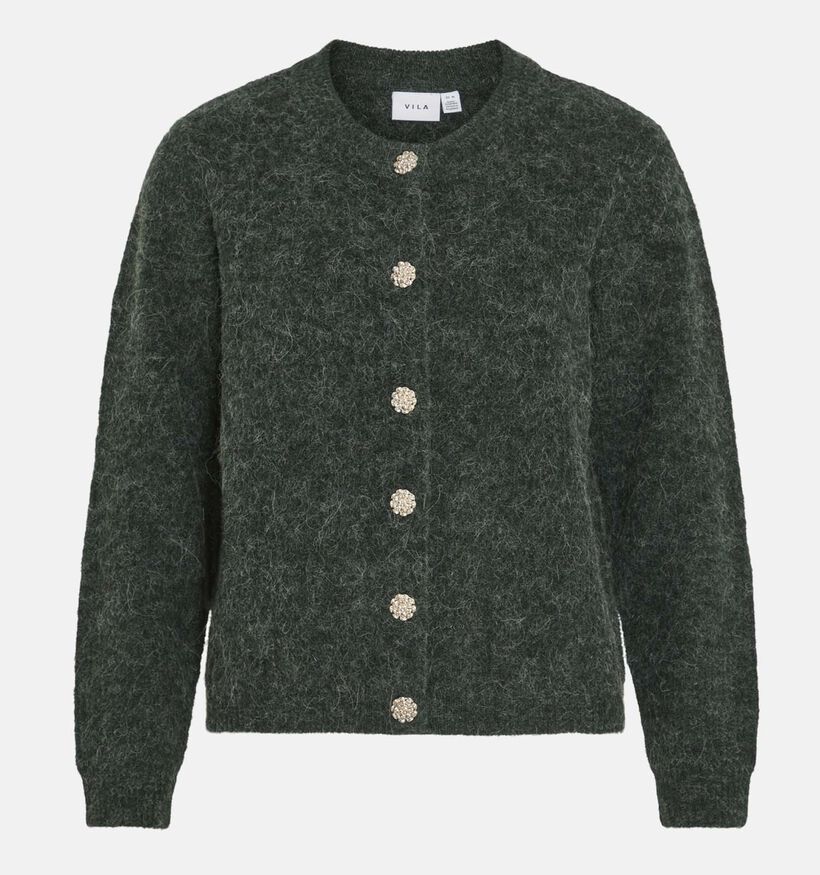 Vila Alva Groene Wollen cardigan voor dames (348760)