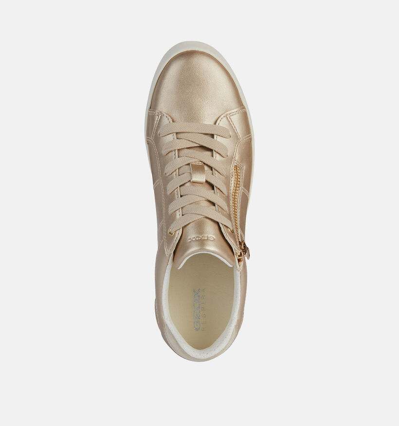 Geox Blomie Gouden Sneakers met Rits voor dames (368125) - geschikt voor steunzolen