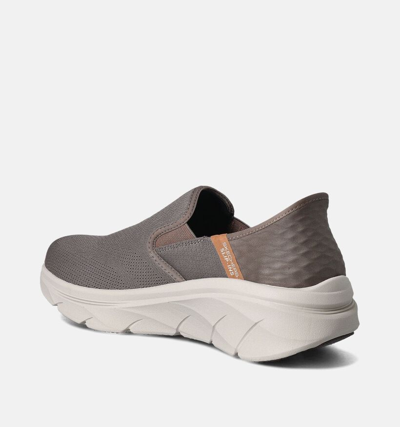 Skechers D'Lux Walker Taupe Slip-ins voor heren (353224) - geschikt voor steunzolen