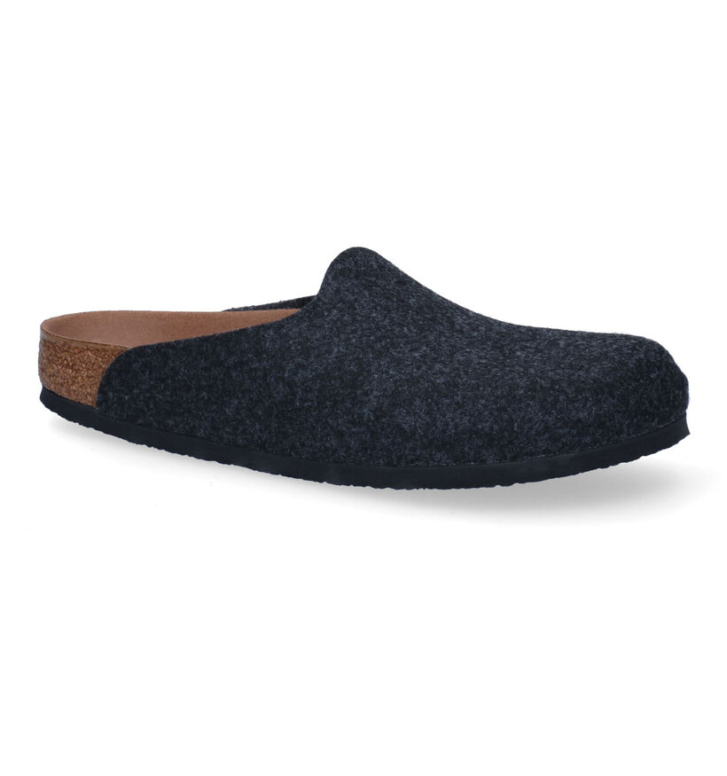 Birkenstock Amsterdam Grijze Pantoffels in stof (294814)