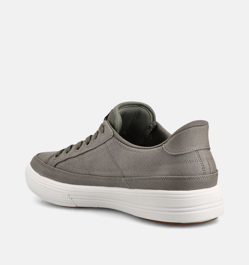 Skechers Arch Fit Arcade See Ya There Baskets en Vert kaki pour hommes (371067)