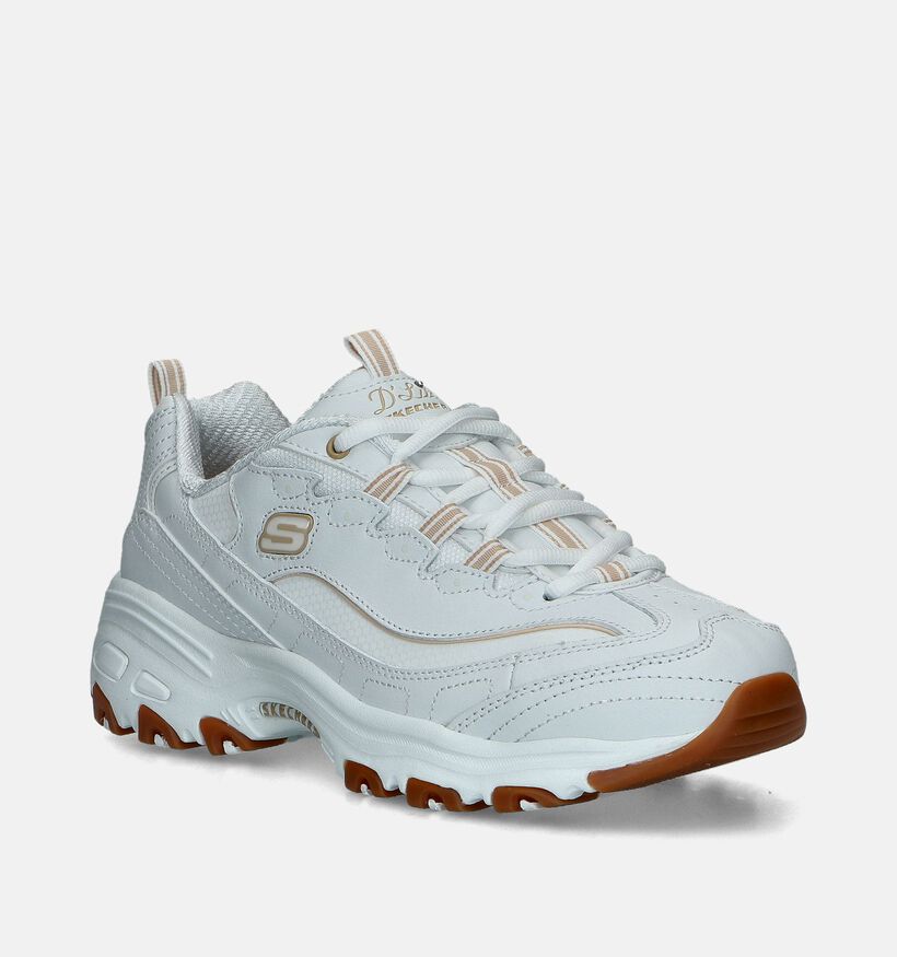 Skechers D'Lites Good Neutral Baskets en Blanc pour femmes (352275)