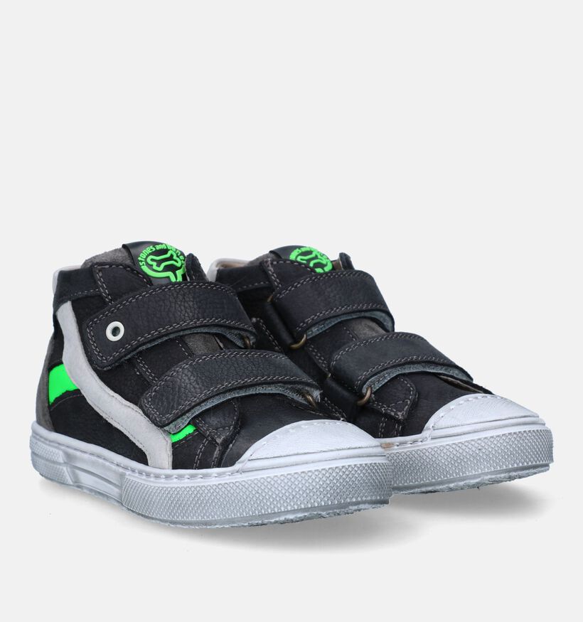 STONES and BONES Rento Chaussures à velcro en Noir pour garçons (329429) - pour semelles orthopédiques