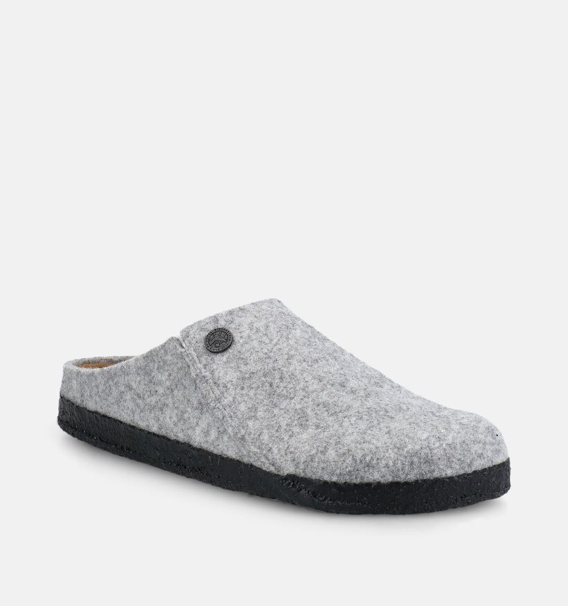 Birkenstock Zermatt Felt Pantoufles en Gris pour femmes (376069)