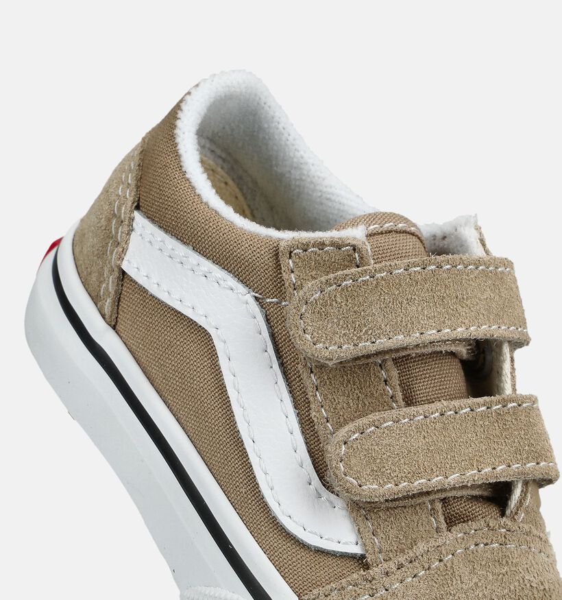 Vans Old Skool Baskets pour b&eacute;b&eacute; en Beige pour filles (376416)