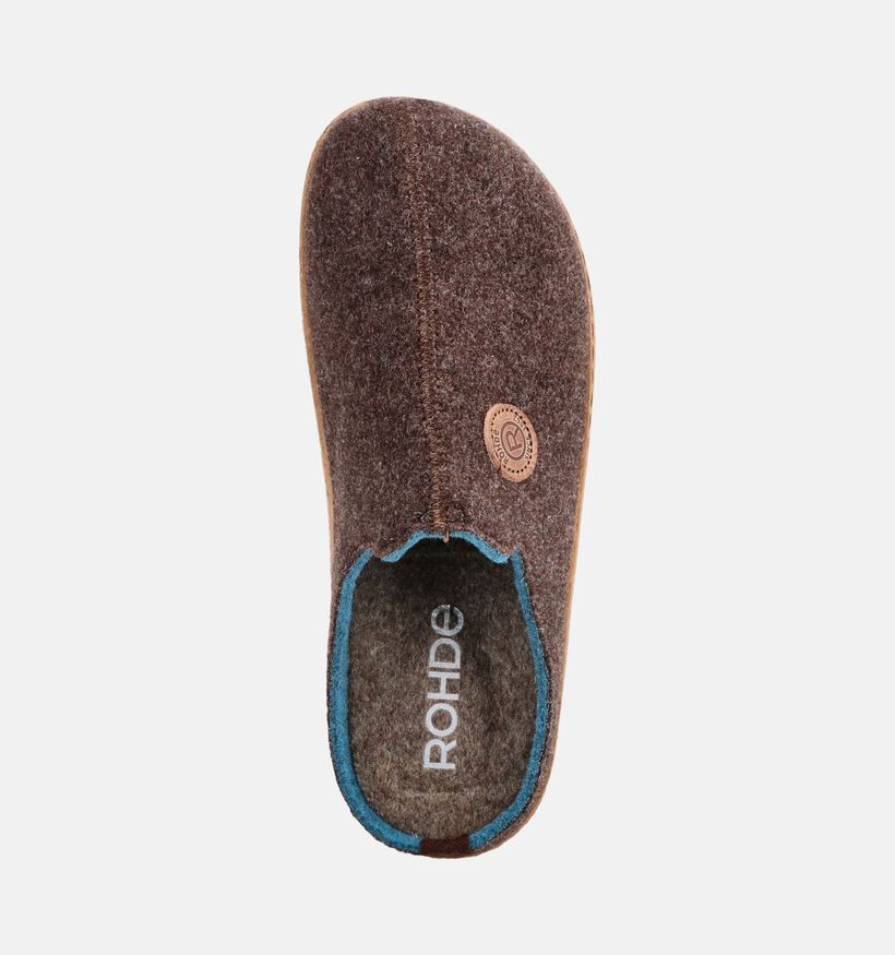 Rohde Foggia Donkerbruine Open Pantoffels voor dames (379799) - geschikt voor steunzolen