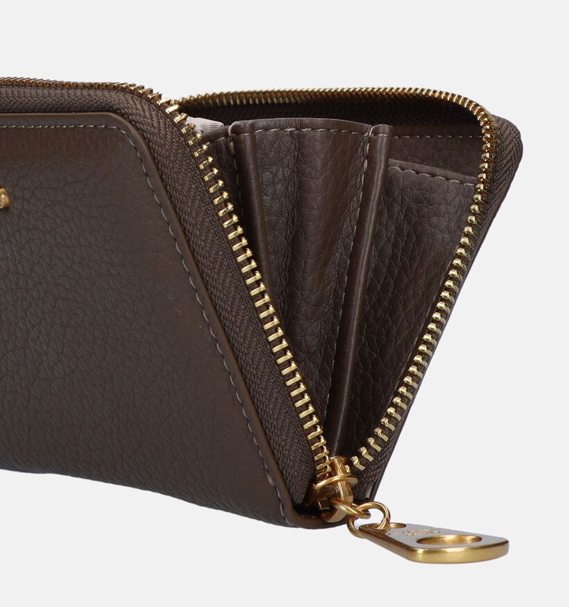 Laurent David Estee Porte-monnaie zippé en Vert Kaki pour femmes (349795)