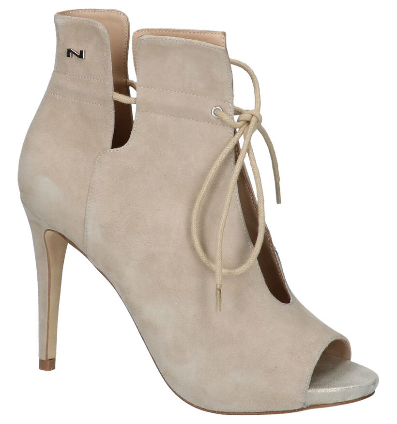 Nathan-Baume Beige Pumps met Open Teen, , pdp