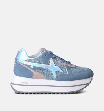 W6YZ Low Sneakers Zwart/Wit/Bruin/Taupe/Blauw/Roze