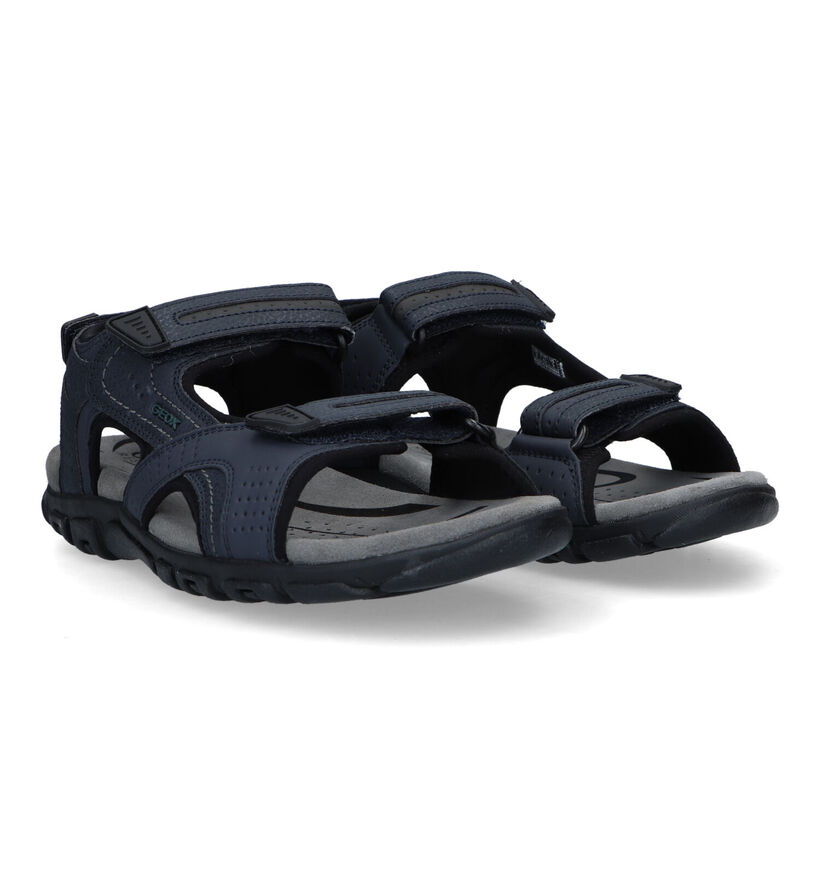 Geox Strada Sandales en Bleu pour hommes (321484)