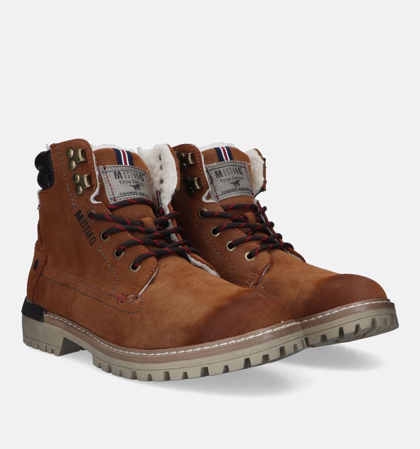 Mustang Boots à lacets en Marron pour hommes (329587)