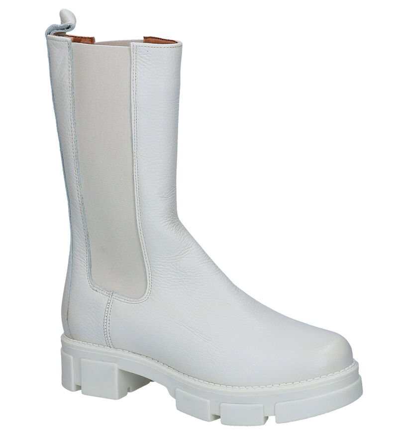 Shoecolate Ecru Chelsea Boots in leer (295594)
