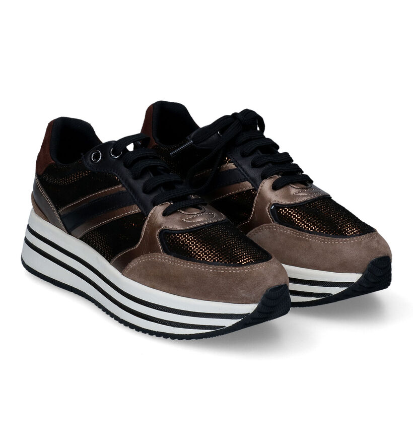 Geox Kency Bronze Sneakers voor dames (312839) - geschikt voor steunzolen