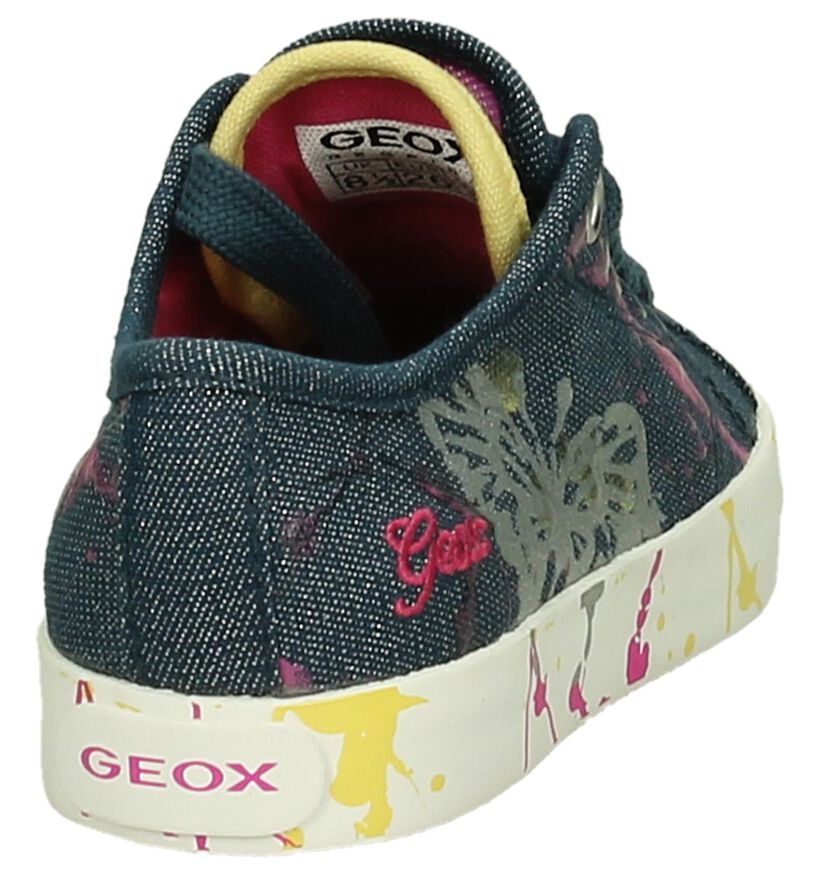 Lage Geox Sneakers Jeans met Verf in stof (190700)