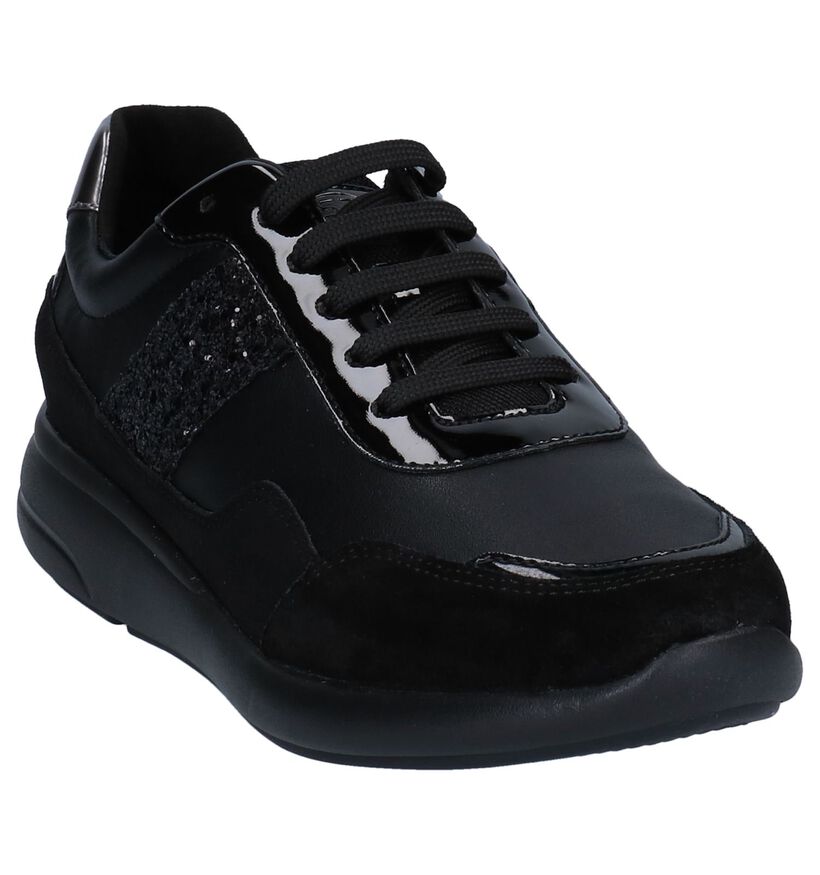 Geox Ophira Zwarte Sneakers in kunstleer (251593)