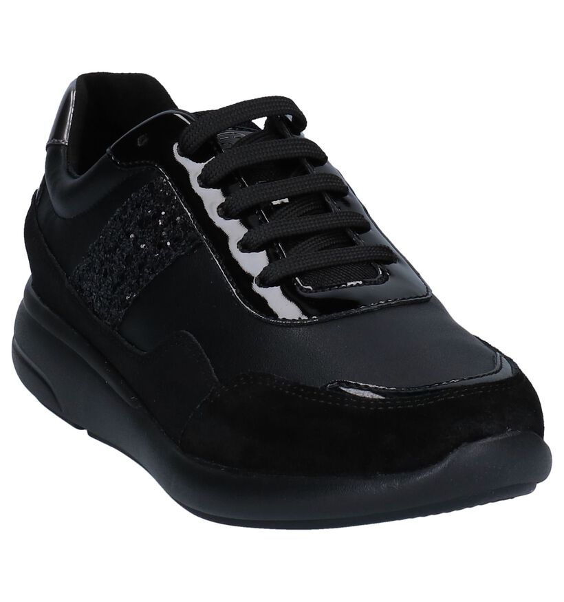 Geox Ophira Baskets en Noir en cuir verni (251593)