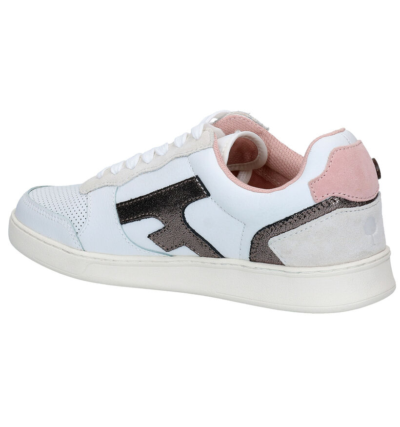 Faguo Hazel Witte Sneakers in kunstleer (288224)