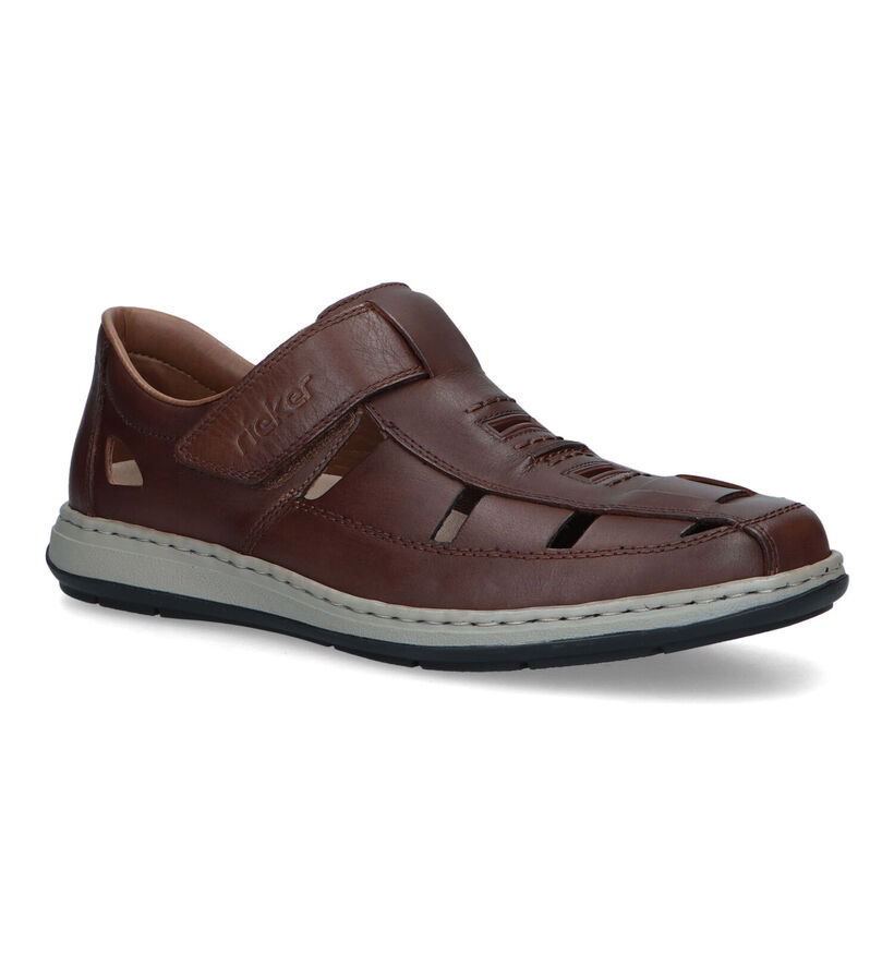 Rieker Bruine Sandalen voor steunzolen voor heren (339187) - geschikt voor steunzolen