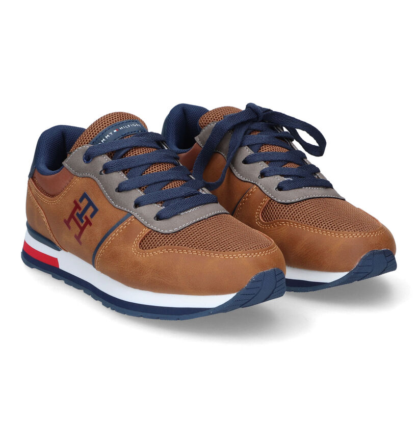 Tommy Hilfiger Chaussures à lacets en Cognac pour garçons (312047) - pour semelles orthopédiques