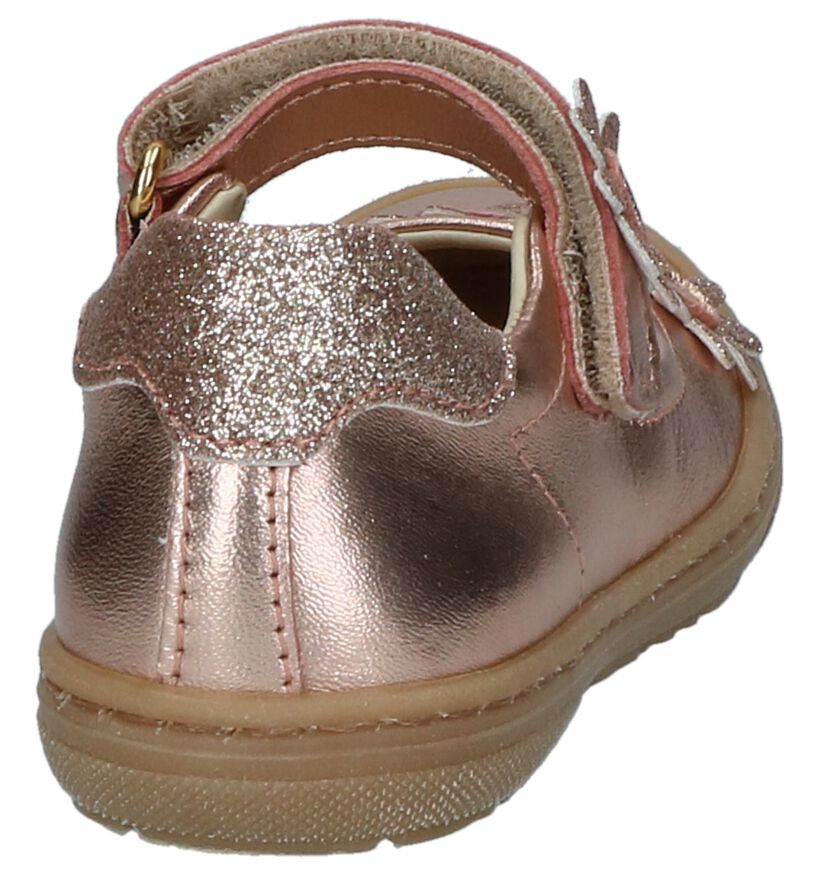 Ballerina's Lunella Metallic Roze in leer (245613)