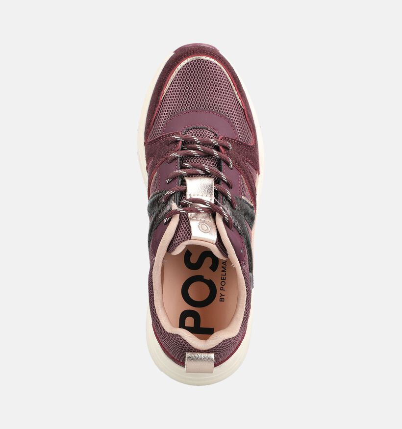 Posh by Poelman Bordeaux Sneakers voor dames (378628) - geschikt voor steunzolen