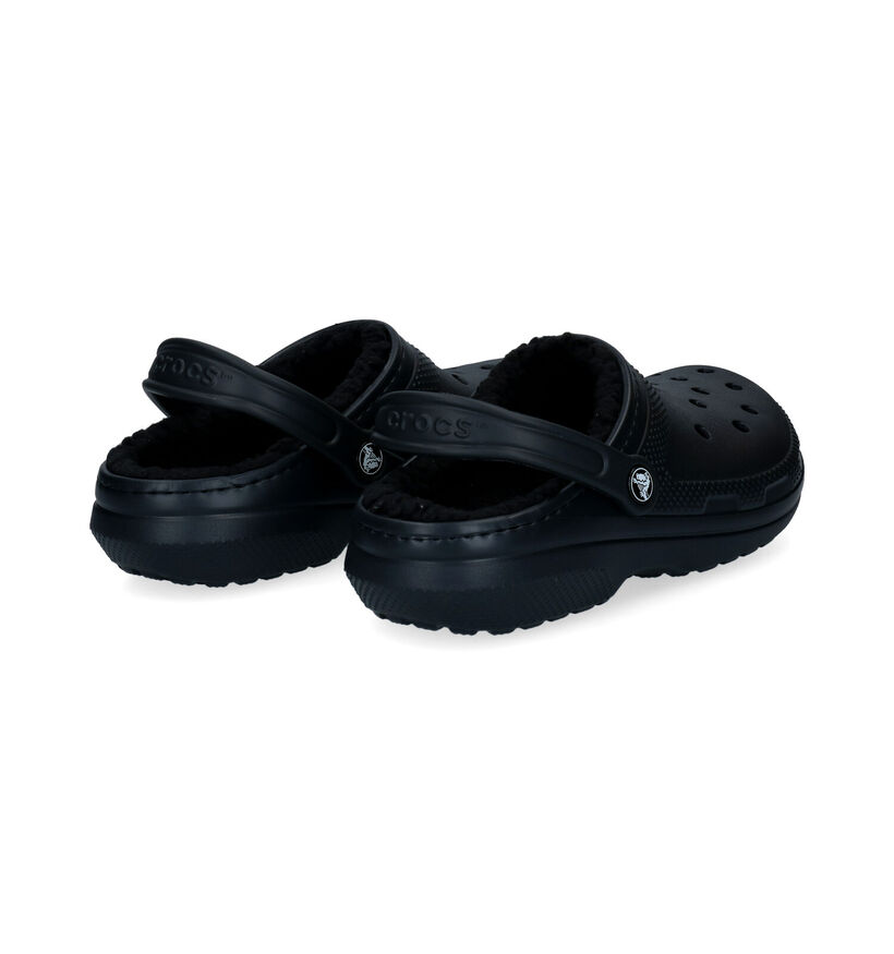 Crocs Classic Fuzz-lined Clog Nu-pieds en Noir pour femmes (298589)