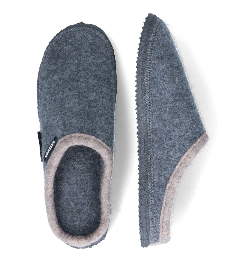 Giesswein Dannheim Pantoufles en Gris en laine (333556)