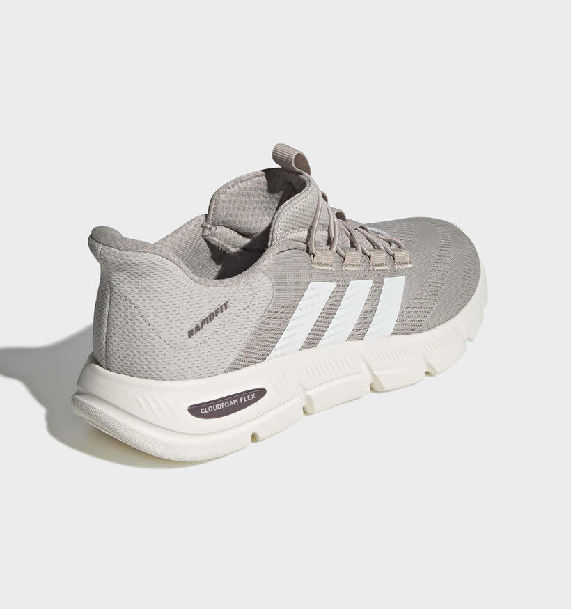 adidas Cloudfoam Flex Rapidfit Baskets basses en Beige pour hommes (372590) - pour semelles orthop&eacute;diques