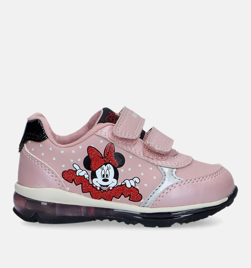 Geox Todo Baskets Minnie Mouse en Rose pour filles (330107) - pour semelles orthopédiques