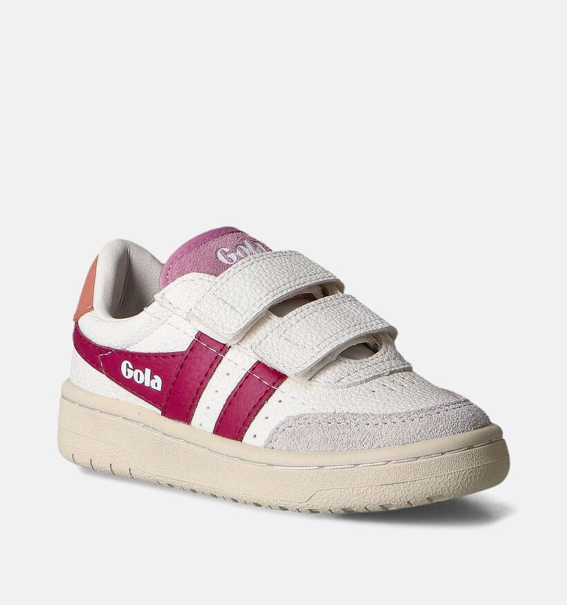 Gola Falcon Strap Witte Velcroschoenen voor jongens, meisjes (362411) - geschikt voor steunzolen