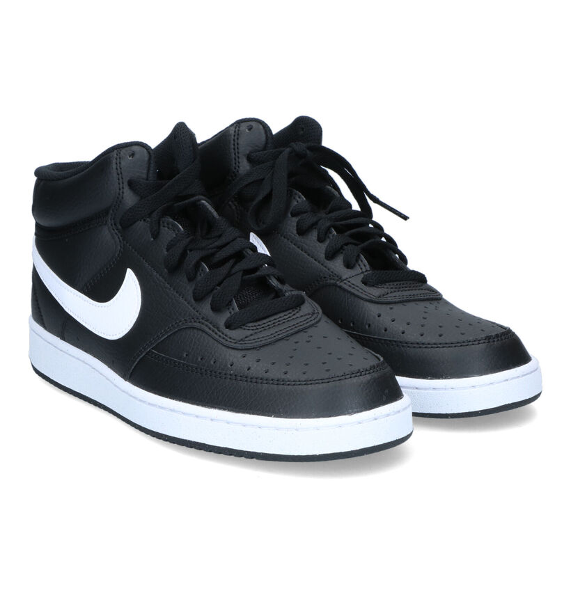 Nike Court Vision Mid Baskets en Noir pour hommes (325144)