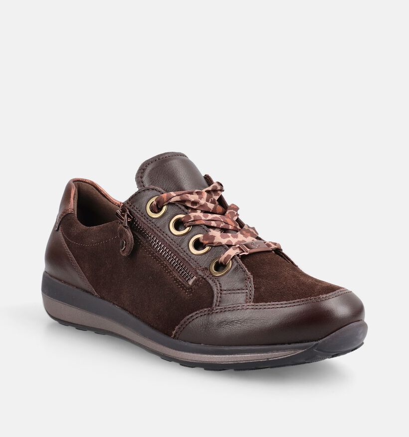 Ara Osaka Highsoft Donkerbruine Sneakers voor dames (379998) - geschikt voor steunzolen