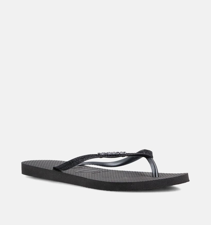 Havaianas Slim Zwarte Teenslippers voor dames (373107)