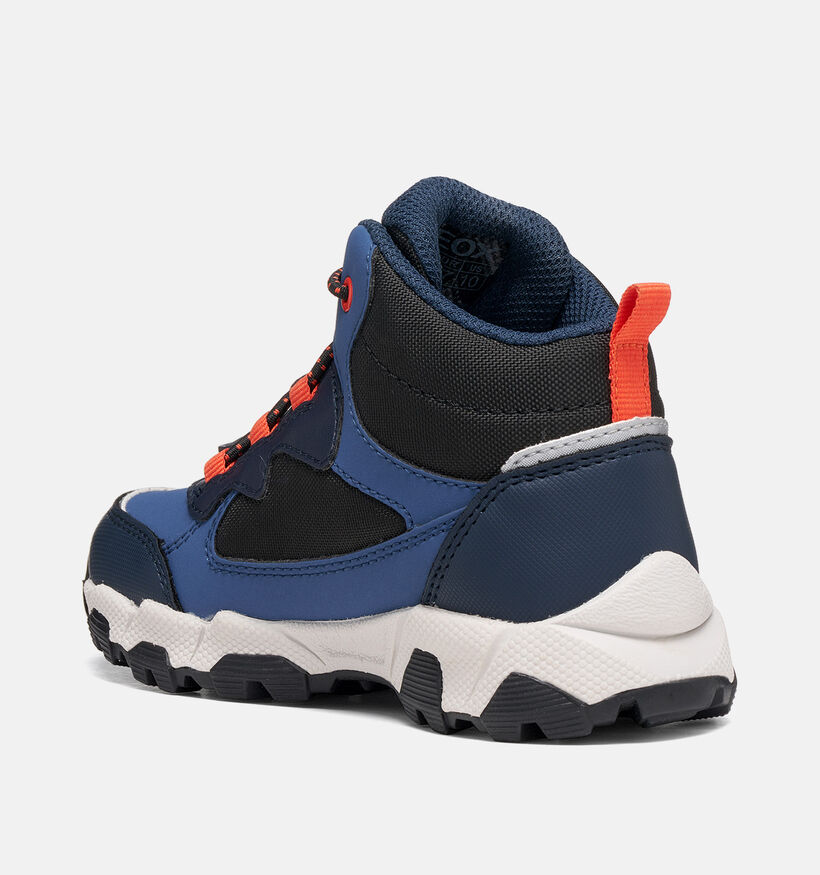 Geox Magnetar Boots &agrave; lacets en Bleu pour gar&ccedil;ons (376235) - pour semelles orthop&eacute;diques