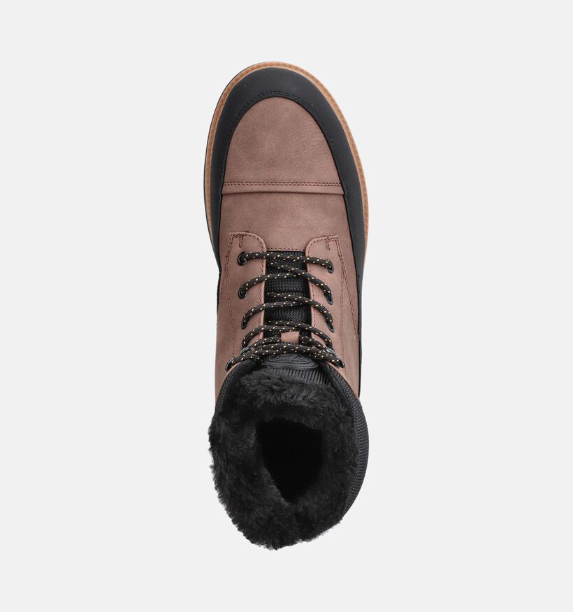Luhta Reilu MR Bottines Fourr&eacute;es en Marron pour hommes (378599) - pour semelles orthop&eacute;diques