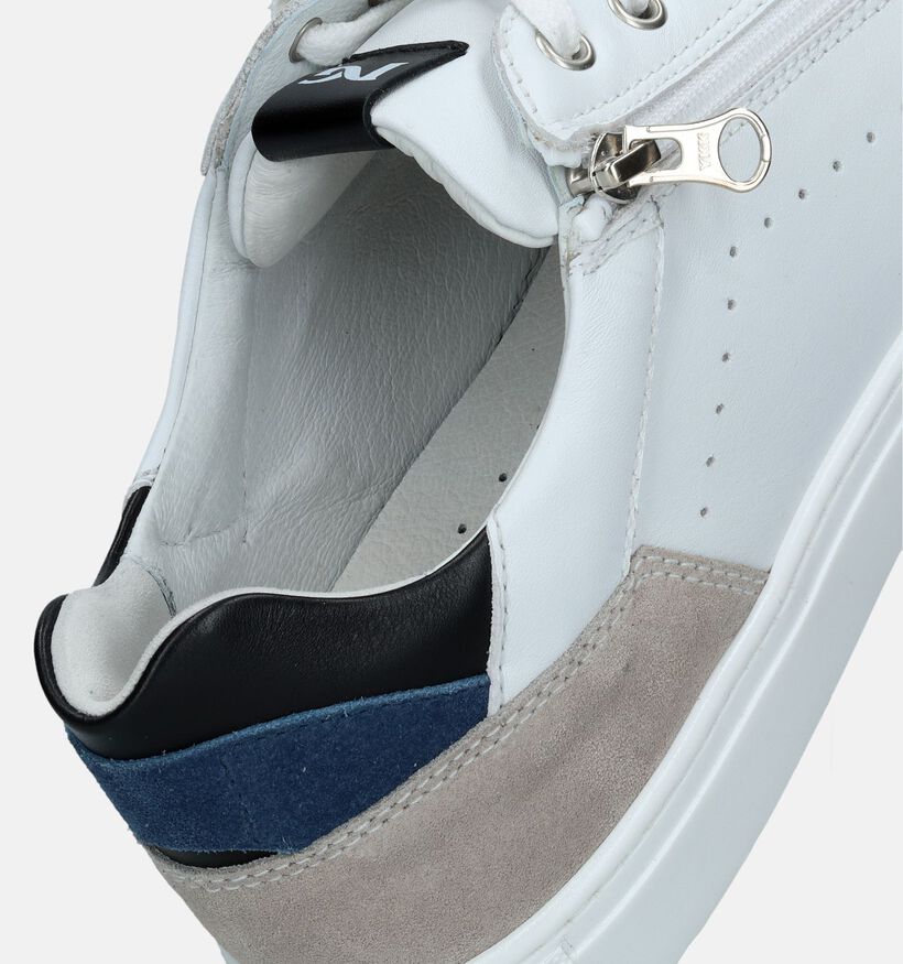 NeroGiardini Witte Veterschoenen voor heren (341722) - geschikt voor steunzolen