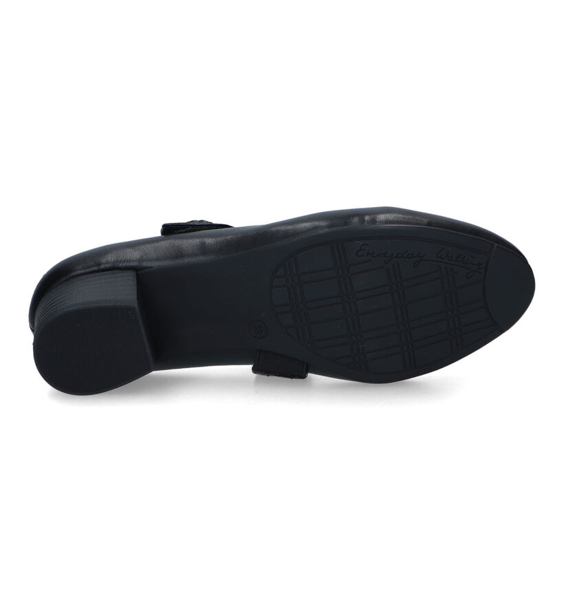 Jana Escarpins avec talon bas en Noir pour femmes (333081)