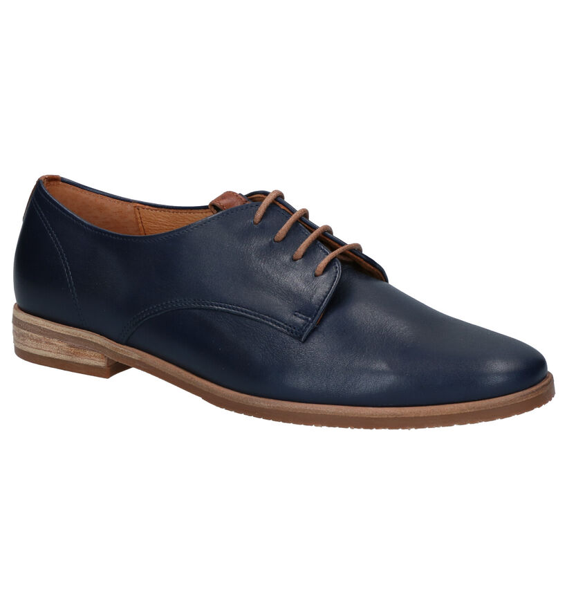 Gabor Chaussures à Lacets en Bleu en cuir (271681)