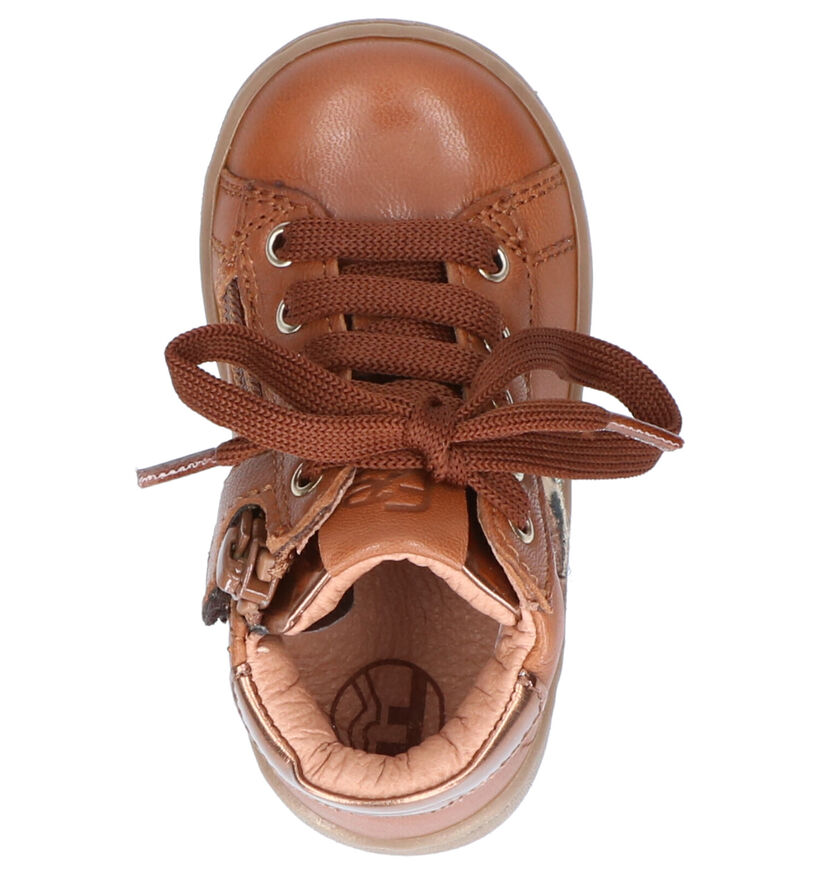 FR by Romagnoli Cognac Veterschoenen in leer (255616)