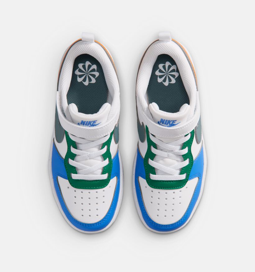 Nike Court Borough Low Witte/Colorblock Sneakers voor jongens (373424) - geschikt voor steunzolen