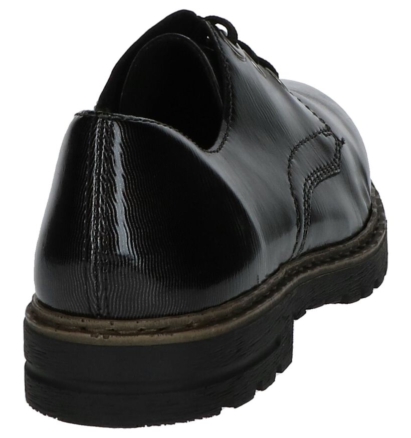 Rieker Chaussures à lacets en Gris foncé en cuir (222522)