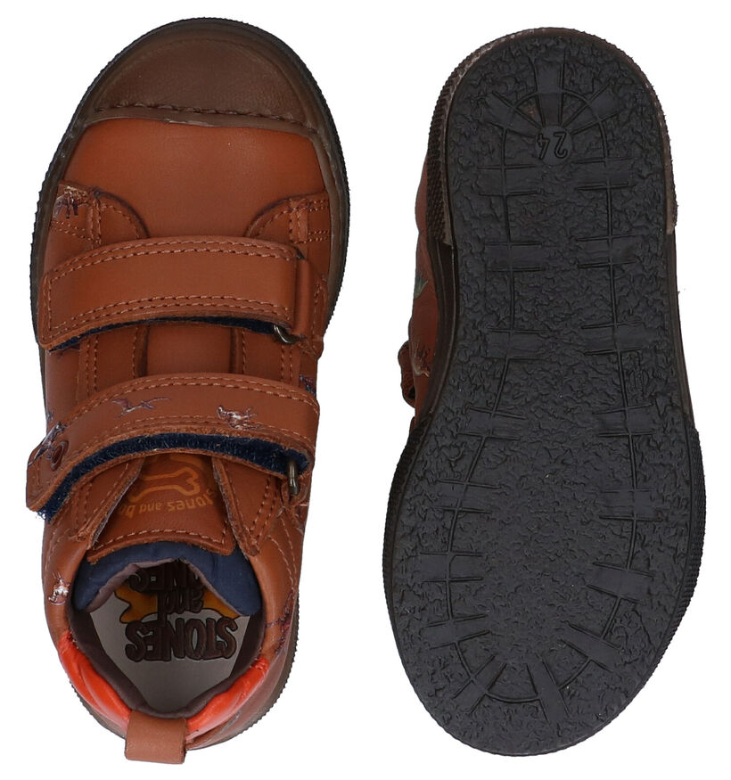 STONES and BONES Chaussures hautes en Cognac en cuir (278897)