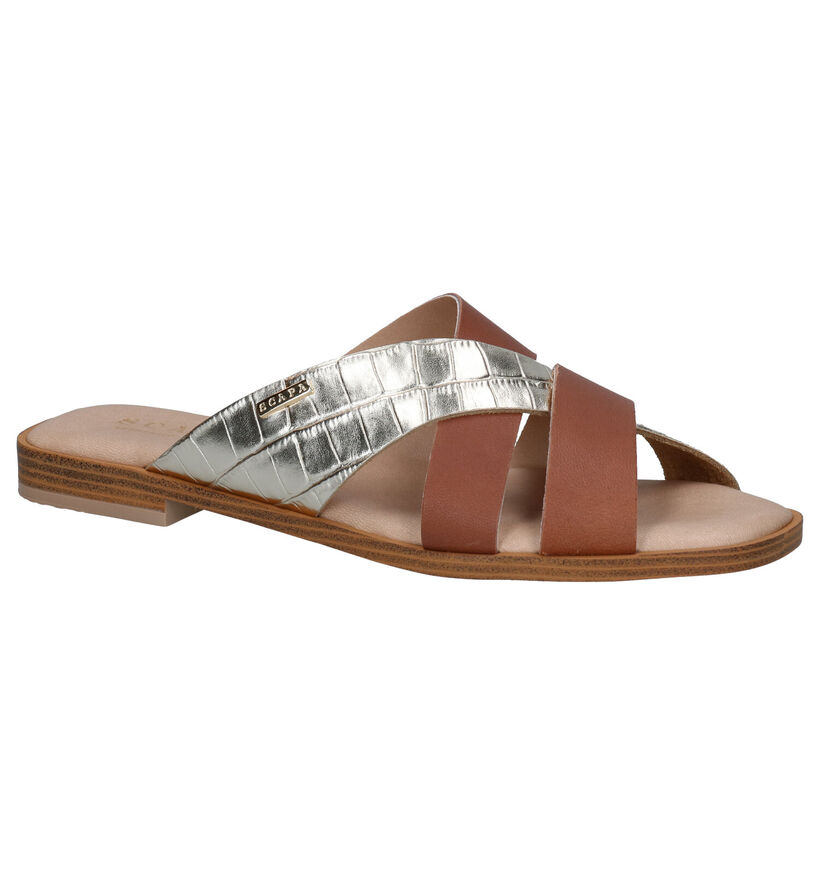 Scapa Nu-pieds plates en Cognac en cuir (288875)